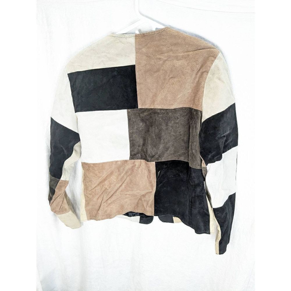 Vintage Sharon Arnold Patchwork Leather Cropped J… - image 4
